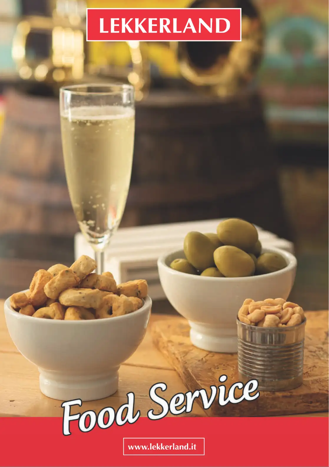 Prodotti Food Service Lekkerland per bar, ristorazione e punti vendita: snack, tarallini, olive, tonno, acciughe e formati professionali.