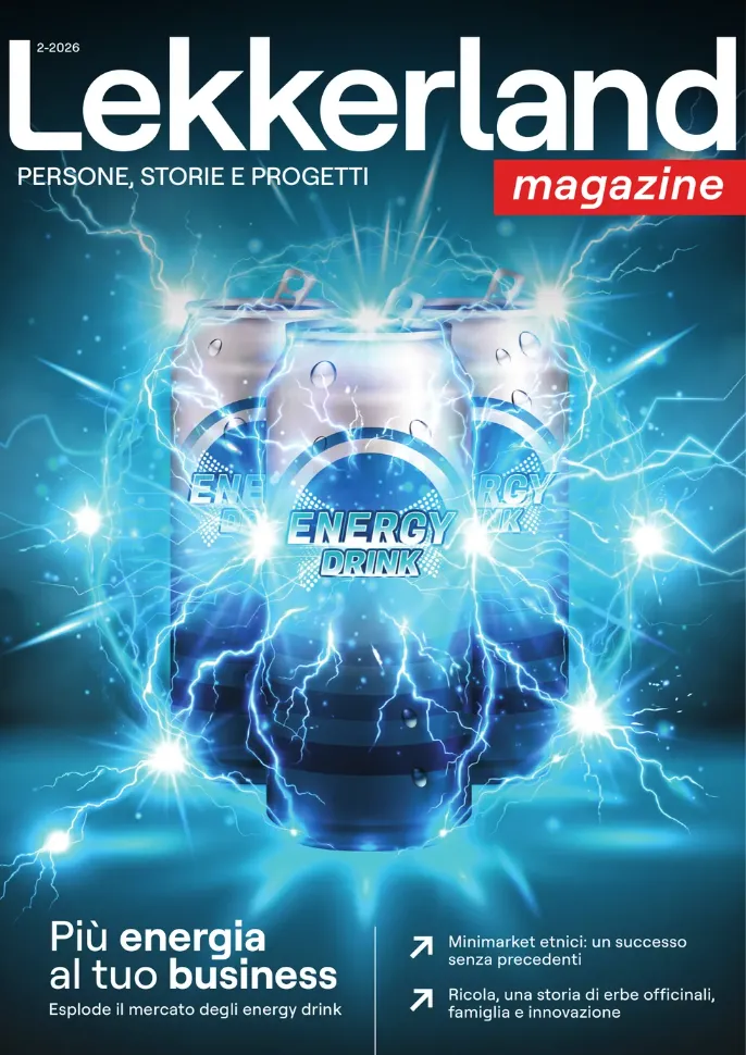 Copertina del secondo numero di Lekkerland Magazine dedicato a energia, mercato e nuove opportunità per il business